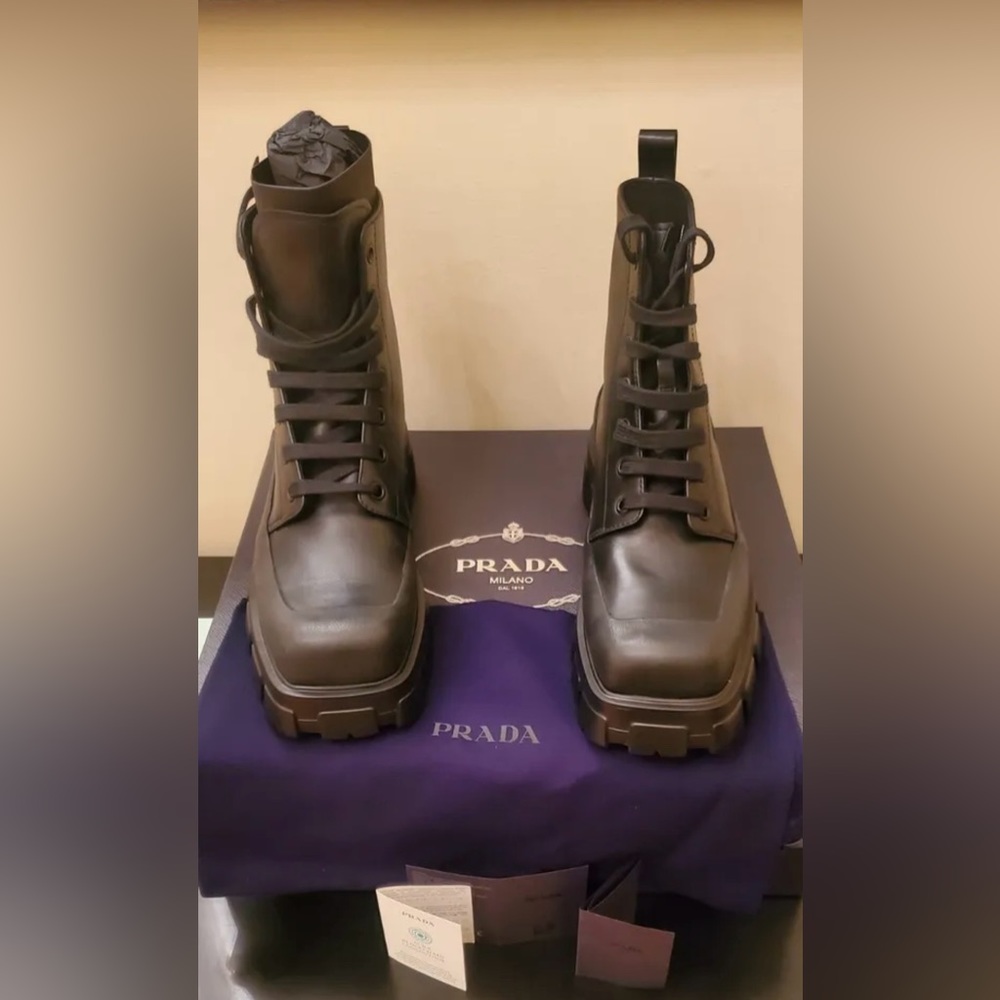 Prada Monolith Combat Boots